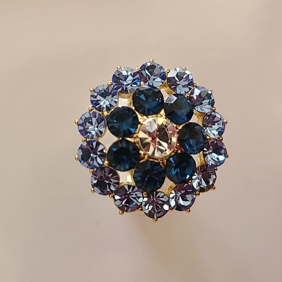 SPARKLE ALLURE WOMENS  "GENUINE CRYSTAL" 14KT GOLD PLATED FASHION RING SIZE 7 - Picture 5 of 10